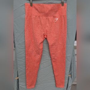Gymshark Heathered Orange Leggings Full Length Size Medium